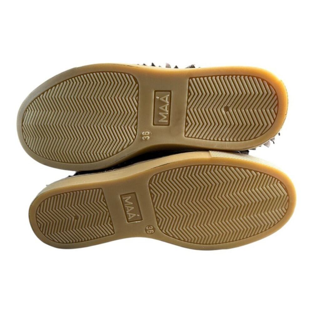 MAÁ Kids Suede Moccasin Sneakers Fringe Beaded Leather Shoes Size 36 / US 4–4.5 - Picture 13 of 14